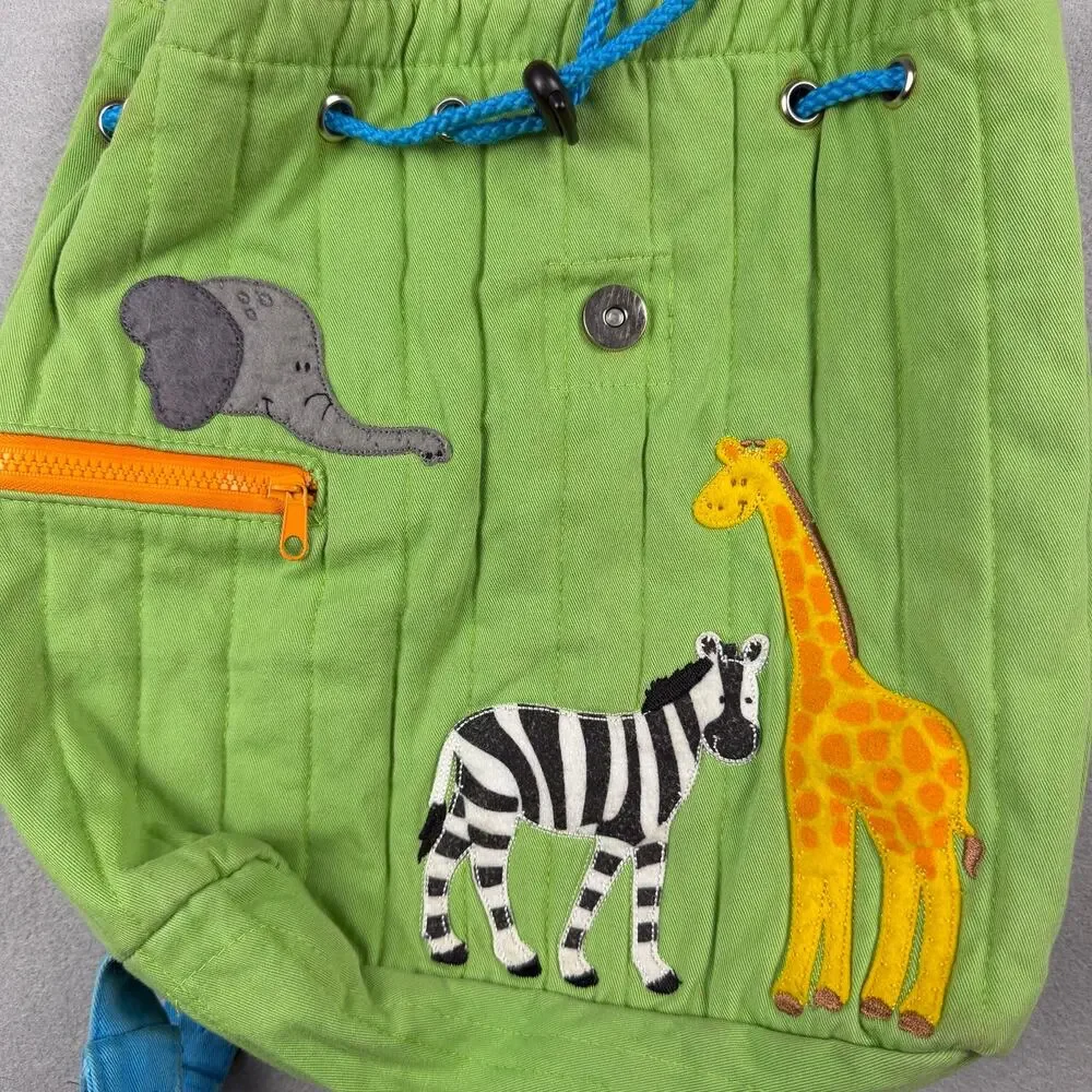 Vintage Stephen Joseph Kids Safari Animal Mini Backpack Cotton